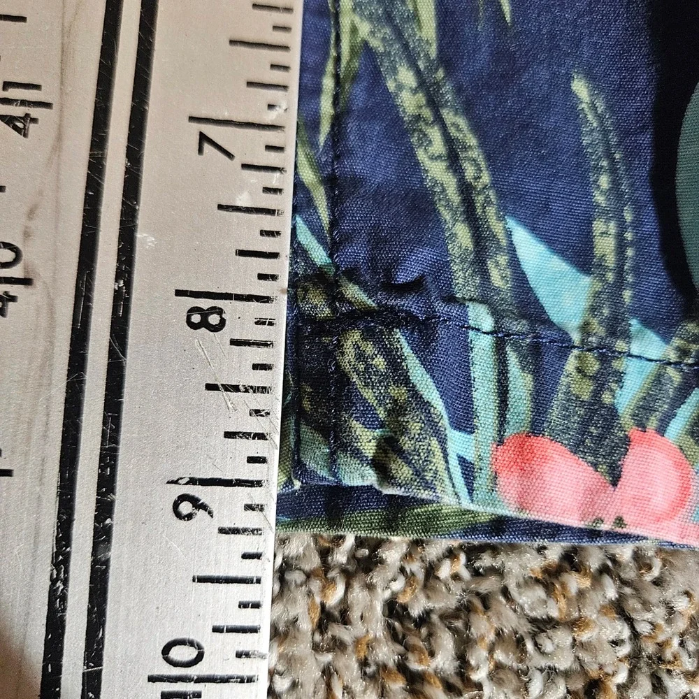 The Childrens Place Boys Tropical Floral Palm Leaf Shorts Navy Blue Size 14